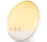 Alarme Sunrise Horloge Réveil Lumière Somnifère 7 Couleur Sunrise Simulation Radio Fm Blanc Pl928 G