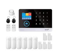 Alarmes Maison, Kit De Bricolage De Système D'alarme De Sécurité Anti-cambriolage Intelligent sans Fil GSM avec Capteur De Porte Et Capteur De Mouvement(Set 9)