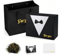 alasemo Coffret cadeau avec couvercle et fermeture magnétique, comprenant un sac cadeau, emballage cadeau pour mariages, anniversaires et autres occasions (coffret cadeau nœud papillon, 26x20x11cm)