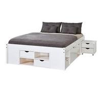ALASKA - Lit 180x200cm multi-rangement Vernis Blanc - Altobuy Blanc, Blanc G