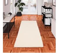 Alaska - Tapis long couloir - Tapis en laine naturelle - Blanc cassé - 70x240 cm