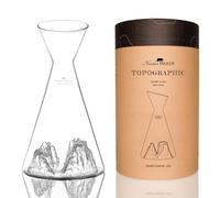Alaskan MAKER Carafe à eau en verre 1 L TOPOGRAPHIC (Grand Canyon) | Montagne en relief topographique 3D - Verre borosilicate soufflé à la bouche - Goulot large et bec verseur