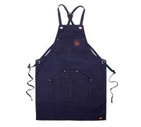 Alaskan MAKER Tablier Homme et Femme en Toile enduite N°515 pour Bricolage, Cuisine, Jardinage et Barbecue - Attaches Bretelles croisées - Taille Universelle