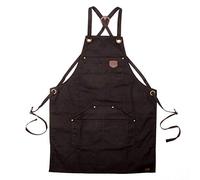 Alaskan MAKER Tablier Homme et Femme en Toile enduite N°515 pour Bricolage, Cuisine, Jardinage et Barbecue - Attaches Bretelles croisées - Taille Universelle