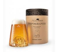 Alaskan MAKER Verre à bière original TOPOGRAPHIC (Watzmann) | Montagne en relief topographique 3D - Verre borosilicate soufflé à la bouche - 450 ml