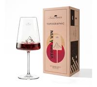 Alaskan MAKER Verre à vin 400 ml - Montagne 3D, borosilicate (Matterhorn) | Verre à pied original - Soufflé à la bouche - Sommet fidèle, nom & altitude - Coffret aimanté prêt à offrir - Vendu à l’unité