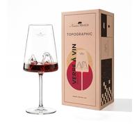 Alaskan MAKER Verre à vin 400 ml - Verre borosilicate qualité supérieure soufflé bouche avec montagne en relief 3D au fond | Coffret rigide carton premium aimanté | TOPOGRAPHIC (Grand Canyon)