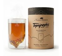 Alaskan MAKER Verre double paroi 33 cl montagne 3D TOPOGRAPHIC (Mont Blanc) | Borosilicate soufflé à la bouche - Chaud & froid - Effet flottant - Relief 3D du sommet - Passe au lave-vaisselle