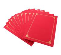 Alasum 10 Pièces Couverture de Certificat en Papier Rouge, Classique et | Protection Solide pour Diplômes et Documents, Finition Soignée, Usage Cérémonies de Remise et Récompense