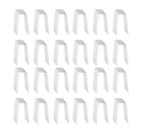 Alasum 100 Piquets de Jardin de U Galvanisés pour Fixation Extérieure, Clous en Acier Zingué pour Ancrage de Bâches et Toile Anti-Mauvaises Herbes, Pack de 100 Pièces Argenté
