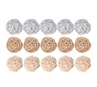 Alasum 15 Pièces Boules Décoratives en Rotin Boule de Vigne Suspendue 5cm Plastique Décoration à Suspendre Résistante pour Garçon et Filles, Maison, Café Couleur Couleur Aléatoire