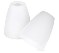 Alasum 2 Pièces Abat-jour Blanc en Plastique pour Lampe de Chevet Bureau, Design Simple et Élégant, Ouverture 30mm, Compatible Douille E14, pour Salon et Bureau