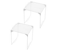 Alasum 2 Pièces Étagère Empilable Rangement Gain de Place Structure Pliable et Maille en Fer Blanc pour Casiers Scolaires et Chambres Étudiantes