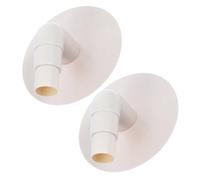 Alasum 2 Pièces Plaque D'aspiration pour Piscine en PVC Beige, Coude à 90 Degrés Étanche et Résistant aux Intempéries, Compatible avec Panier D'écumoire pour Piscines Domestiques