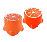 Alasum 2 Pièces Tabouret en Plastique pour Fruits Tabouret pour Garçon et Filles à Thème de Fruits Orange PP sans Odeur Siège Intégré Garçon et Filles École Primaire Extérieur