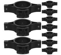 Alasum 20 Pièces Isolateur Noir pour Poteau Rond et Tube, en Plastique Technique, Installation Facile pour Assemblage Clôture Électronique Extérieur