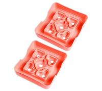Alasum 2pcs Moules à Mini-sandwichs en Plastique Rose de Cœur, Créatifs et Adorables, pour Café ou Repas de Bureau