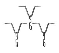 Alasum 3 Ensembles Adaptateur de Gouttière Fixation sans Soudure et Renforcée Crochet en V en Métal Noir pour Chaîne de Pluie pour Drainage de Toit et Jardin