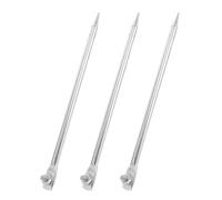 Alasum 3 Pièces Piquet de Terre en Fer Galvanisé 12mm X 300mm Pince Boulon Portable, Résistance à L'usure, pour Clôture Électrique et Terrains Agricoles