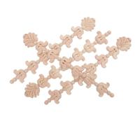Alasum 4 Pièces Applique Décorative en Bois Sculpté, Meubles en Bois Sculpté, Motif Fleur, pour Cabinet et Cheminée, Décoration Intérieure Vintage et Moderne