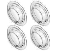 Alasum 4 Pièces Disque Résistant aux Rayures Diamètre 119mm en Verre Rond Bord Poli Manipulation Sécurisée pour Chauffe-Cire pour Salon et Bureau