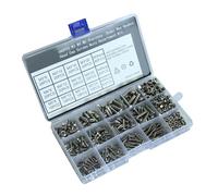 Alasum 440pièces Kit Assortiment Boulons Métriques Acier Inoxydable Vis à Tête Cylindrique Six Pans Creux avec Écrous Fixation avec Boîte de Rangement Pratique