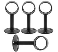 Alasum 4pièces Support Tringle à Rideau Plafond Acier Inoxydable Supports Robustes pour Tringles de Penderie et Rideaux Fixation Murale et Plafond avec Design Rond et Hauts Installation