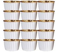Alasum 50 Pièces Mini Moules à Cupcakes en Papier Recyclable et Jetable, Caissettes à Gâteaux pour Glaces et Desserts, pour DIY et Food Trucks