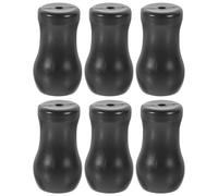 Alasum 6pcs Embouts de Cordon de Rideau en PVC Noir, Accessoires pour Stores Finition Lisse, pour DIY Voilage Petite Fenêtre