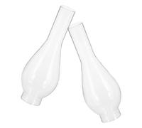 Alasum Abat-jour en verre pour lampe à pétrole 2 pièces rond transparent 9,6 pouces pour lampe à huile bricolage et décoration intérieure