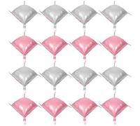 Alasum Ballons Carrés Structure à Bande Lot de 25 en Aluminium Double Face Réutilisables et Design DIY, Décoration pour Shower ou Anniversaire