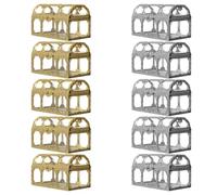 Alasum Boîtes à Bonbons Design Unique et Relief Transparent Mariage Lot de 10 Style Européen en Plastique Argenté pour Décoration de Fête