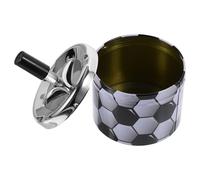 Alasum Cendrier Design Créatif Prévient Mauvaises Odeurs Coupe Monde en Métal Rond Couvercle Rotatif Maison Bureau
