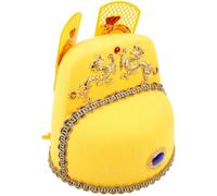 Alasum Chapeau Chinois en Plastique Décoration Élaborée, Accessoire de Cosplay Élégant pour Performances et Spectacles, Design Classique Jaune Ailes