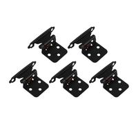 Alasum Charnières à Ressort pour Armoires de Camping-fermeture Automatique, en Acier Noir, Design Semi Caché et Épaisseur 1,5mm, pour Portes de Camping-meubles