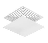 Alasum Déflecteur de Vent Carré en Fer et Tissu Blanc Guide du Vent Facile à Nettoyer, Vacances pour Climatiseur Central en Bureau ou Maison