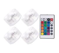 Alasum Éclairage de Piscine LED Submersible RGB Étanche Ip68 avec Télécommande, 4 Pièces, Matériel Abs Solide pour Fontaines et Paysages sous-Marins