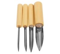 Alasum Emporte-pièces Ronds pour Sculpture sur Argile 4 Pièces, Outils de Perforation en Bois et Métal, Semi-circulaire, Légers et Compacts, pour Modelage et Création de Poteries