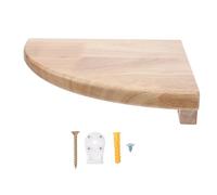 Alasum Étagère Murale Angle Étagère Flottante Chêne Blanc pour Coin de Salle de Bain Cuisine Salon Design Étagère Arrondie Étanche Finition Soignée