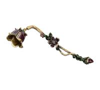 Alasum Éteignoir Bougie Décoratif Floral Accessoire Rétro pour Bougies Parfumées Thé Jarres Poignée Longue pour Extinction Facile et Sûre