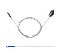 Alasum Kit de Nettoyage 2pcs Brosse Tubulaire Flexible en Nylon et Acier Inoxydable, Léger, pour Canalisations D'évier et Salle de Bain, les Poils