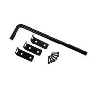 Alasum Loquet de Portail en Fer Noir pour Portails Métalliques Bois, Verrou Robuste Finition Noire pour Jardin et Clôture Extérieure, Stabilité Renforcée