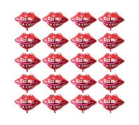 Alasum Lot de 20 Ballons Aluminium de Lèvres 22 Pouces Rouge, Décoration Créative pour Fond Photo et Saint Valentin