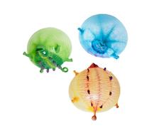 Alasum Lot de 3 Jouets Ballon en TPR Dinosaure Gonflable Animal Décoratif Détente pour Fête et Jeu Garçon et Filles et Adultes Couleur Aléatoire Style Plusieurs Styles