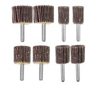 Alasum Lot de 8 Têtes de Meulage à Lamelles 6 Mm Tige, Roues Abrasives en Papier de Verre Grain 80, pour Meuleuse Droite Électrique, Accessoires Ponçage Métal et Plusieurs styles
