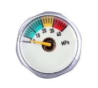 Alasum Manomètre de Pression Lumineux Baromètre 25mm 40 Mpa M8 en Cuivre, Affichage Facile à Lire, pour Extincteur et Réservoirs D’oxygène