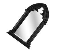 Alasum Miroir Mural en Plastique Noir Arche Gothique, Design Léger et Installation Facile, Décoratif pour Autel ou Halloween, Style Médiéval et Victorien