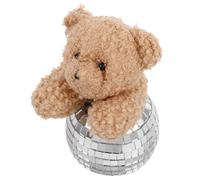 Alasum Ornement Ours Disco en Peluche Effet Miroir en Verre, Décoration Polyvalente pour Fête et Bureau, Style Élégant et Moderne, Accessoire Animal Décoratif