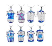 Alasum Pendentif Aromathérapie en Cuivre à Forme Colonne Creuse, Titulaire pour Mini-flacon de Parfum, Design Suspendu, pour Collier DIY et Usage Quotidien