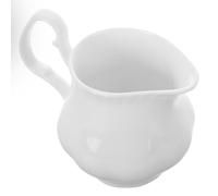 Alasum Pichet à Lait en Céramique Blanche 200ml Poignée, Design Multifonctionnel Élégant et Vintage pour Maison Cuisine